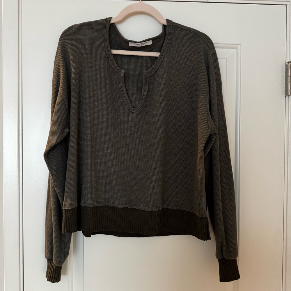 Project Social T - Olive Long Sleeve Top